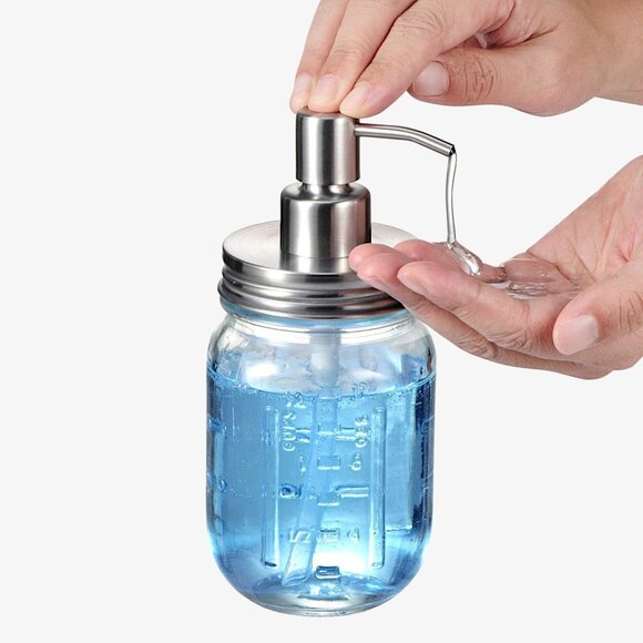 Mason Jar Soap Dispensers, 16oz, 2pk - Picture 3 of 3